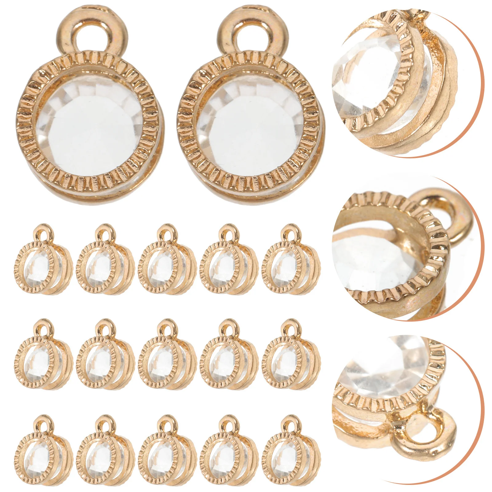 

50Pcs Alloy Zirconia Charms Jewelry Making Accessories DIY Necklace Bracelet Pendant Cubic Zirconia Pendants Mini Jewelry Charms