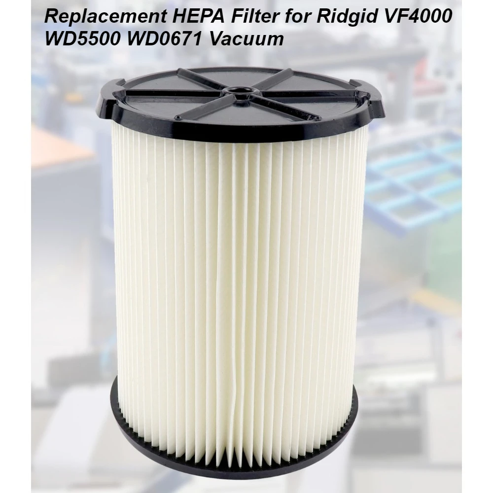

Replacement HEPA Filter for Ridgid VF4000 WD5500 WD0671 Vacuum - Washable & Reusable