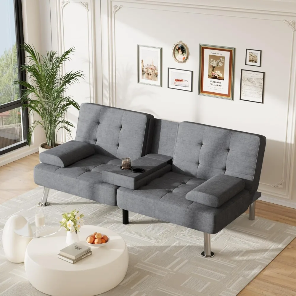 أريكة سرير فوتون قابلة للتعديل مع حامل أكواب لغرف المعيشة والمكاتب #2