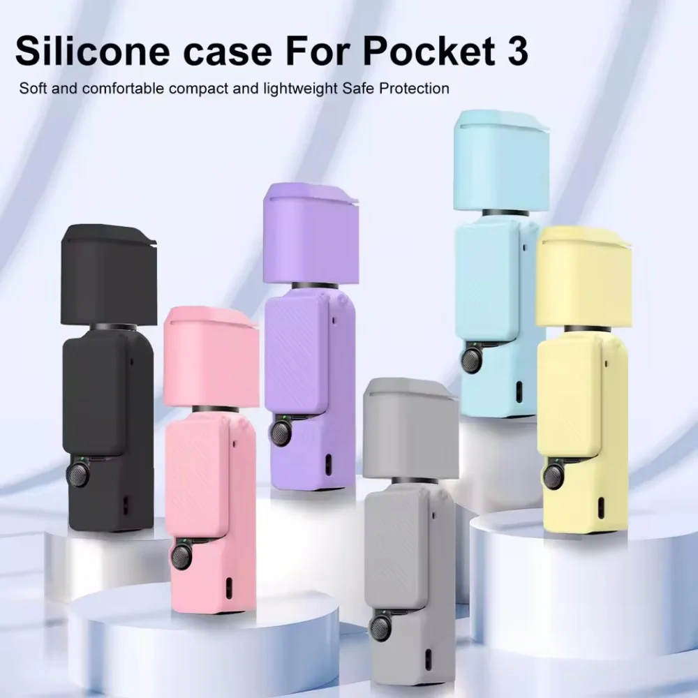 Protective Sleeve for DJI Osmo Pocket 3 Camera Anti-Scratch Case Lens And Screen Silicone Skin Cover for Pocket 3 Accessories