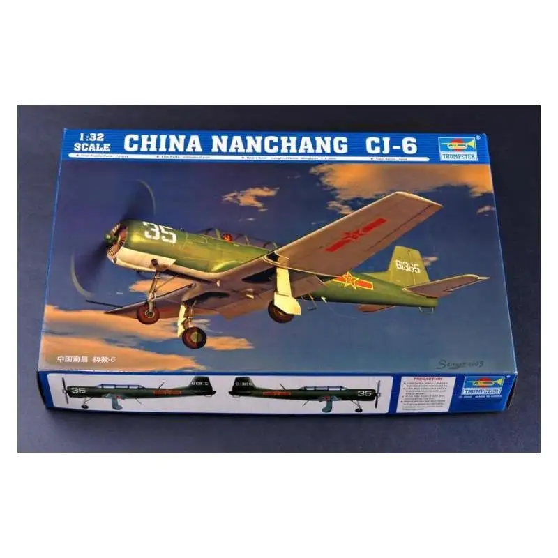 

Plastic Trumpeter 02240 1/32 Scale China Nanchang cj-6 PLAAF Trainer Fighter Bomber Display Model Building Kits TH06882