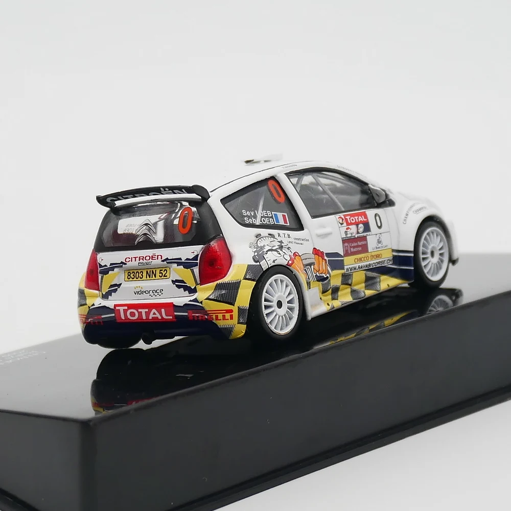 Ixo 1:43 Citroen C2 S1600 Rallye Chablais 2009 Diecast Car Model Metal Toy Vehicle