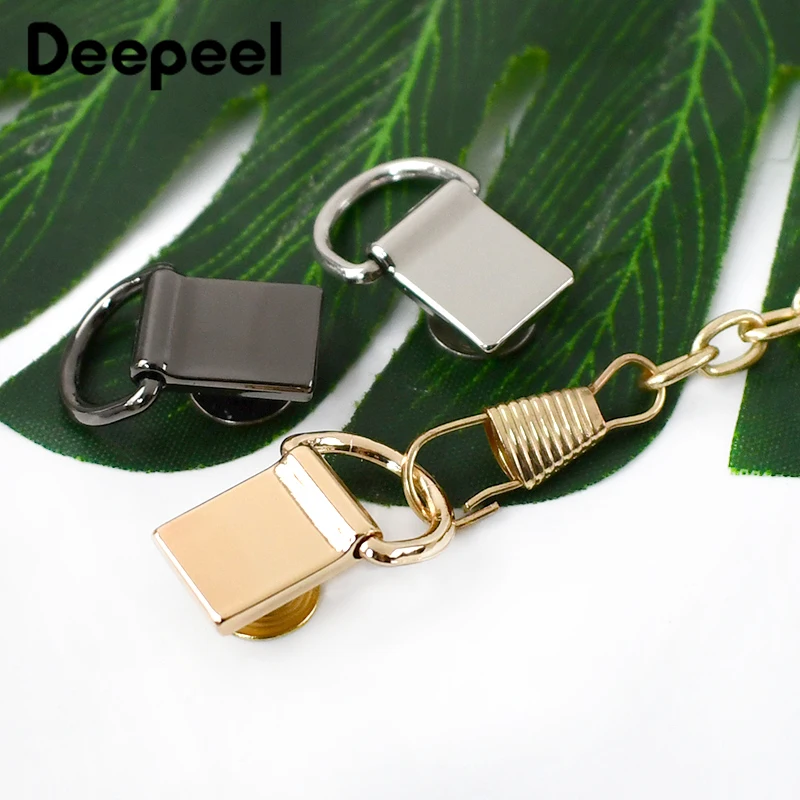 5/10/20Pcs 11X24mm Bag Side Connector Buckles Metal D Ring Clasp Handle Chain Hook Handbag Clip Screw Hooks Hardware Accessories
