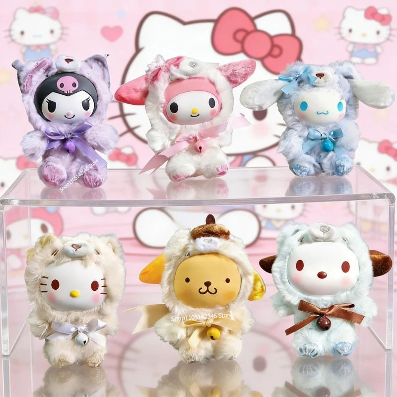 

Виниловые игрушки-сюрпризы серии Fox Island с персонажами Sanrio: милые мультяшные подвески Hello Kitty и Kuromi, модные коллекционные фигурки для взрослых