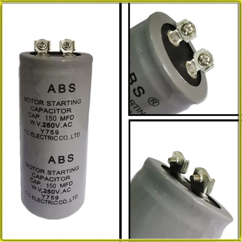 ABC Capacitor 100MFD125V 100uF Motor Starting Capacitor 150MFD125V 150uF Start Capacitor 125V100/150MFD Switch on Capacitor