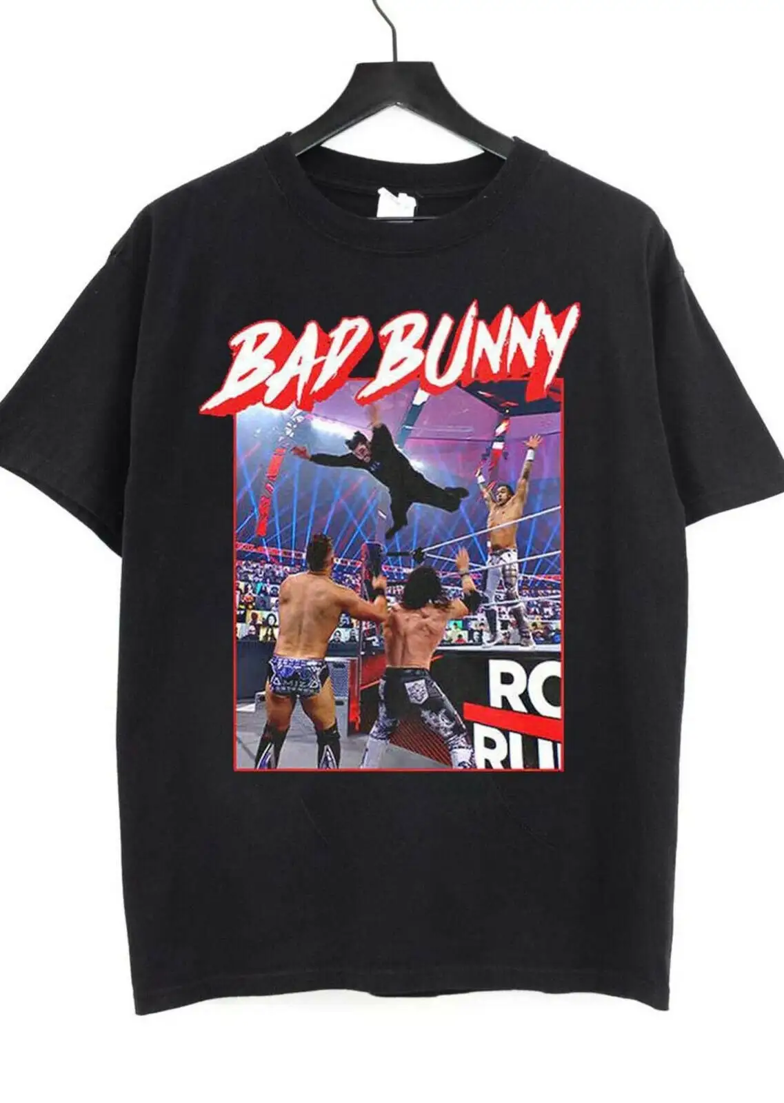 Bad Bunny T Shirt Royal Rumble Splash Retro Vintage Tour