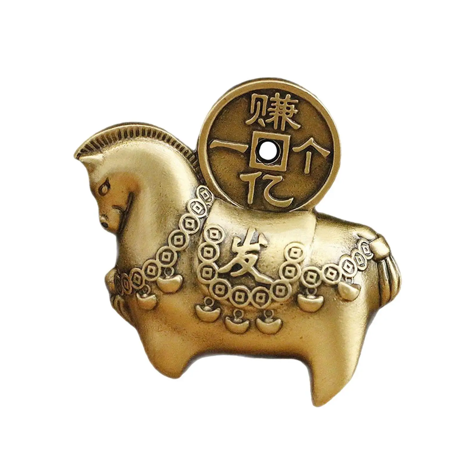 Horse Statue Gift Retro Decorative Brass Figurine for Garden Desktop Office
