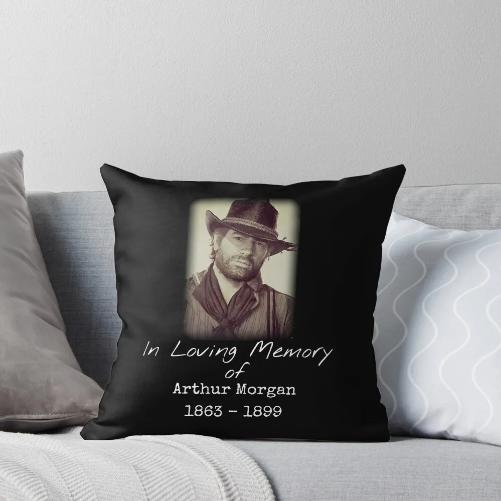 Arthur Morgan Tribute Throw Pillow New year pillow cover luxury Cushion Covers For Living Room Marble Cushion Cover pillow