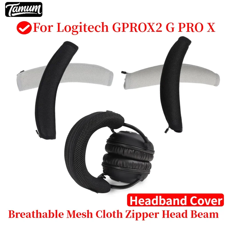 

Comfortable Headband Cushion Replacement For Logitech GPROX2 G PRO X Headphones Head Beam Sleeve Cover Tamum