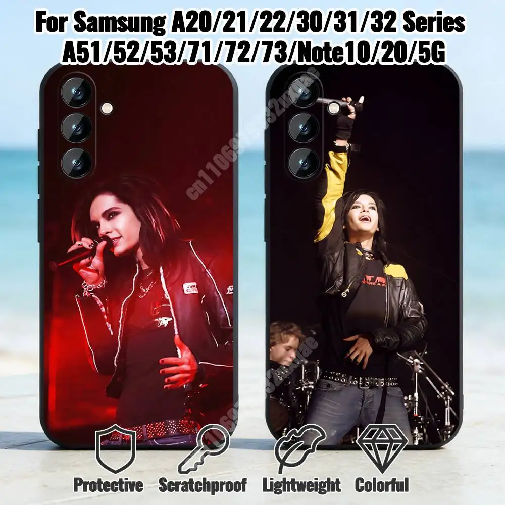 

T-Tokio Hotel-S B-Bill Kaulitz-S Phone Case for Samsung Galaxy A73 72 71 70 A32 31 30 S 5G 4G A13 A12 TPU Cover
