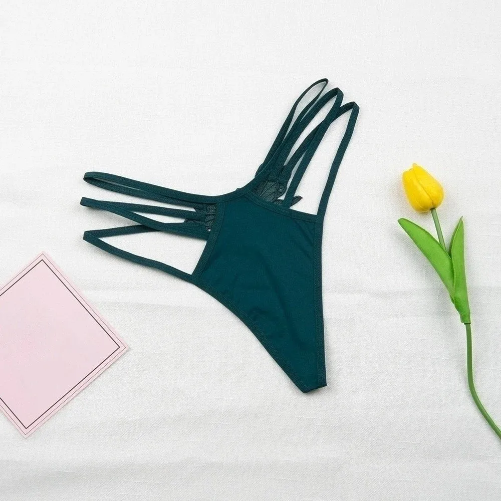 Comfortable Butterfly Women's Thong T Back Lingerie Ladies' Underwear Low Waist Briefs Triangle Panties Women