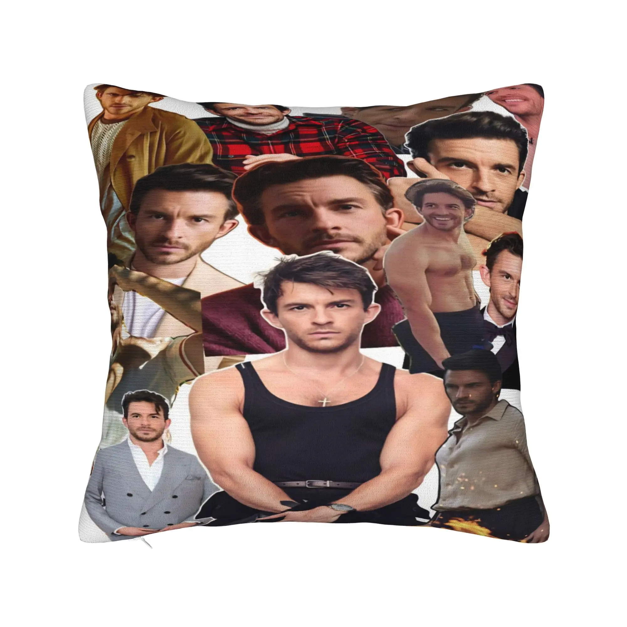 Jonathan Bailey Actor Square Pillow Covers Polyester Living Room Comedy Cushion Cover Cute Home Decoration Pillow Cover 45*45