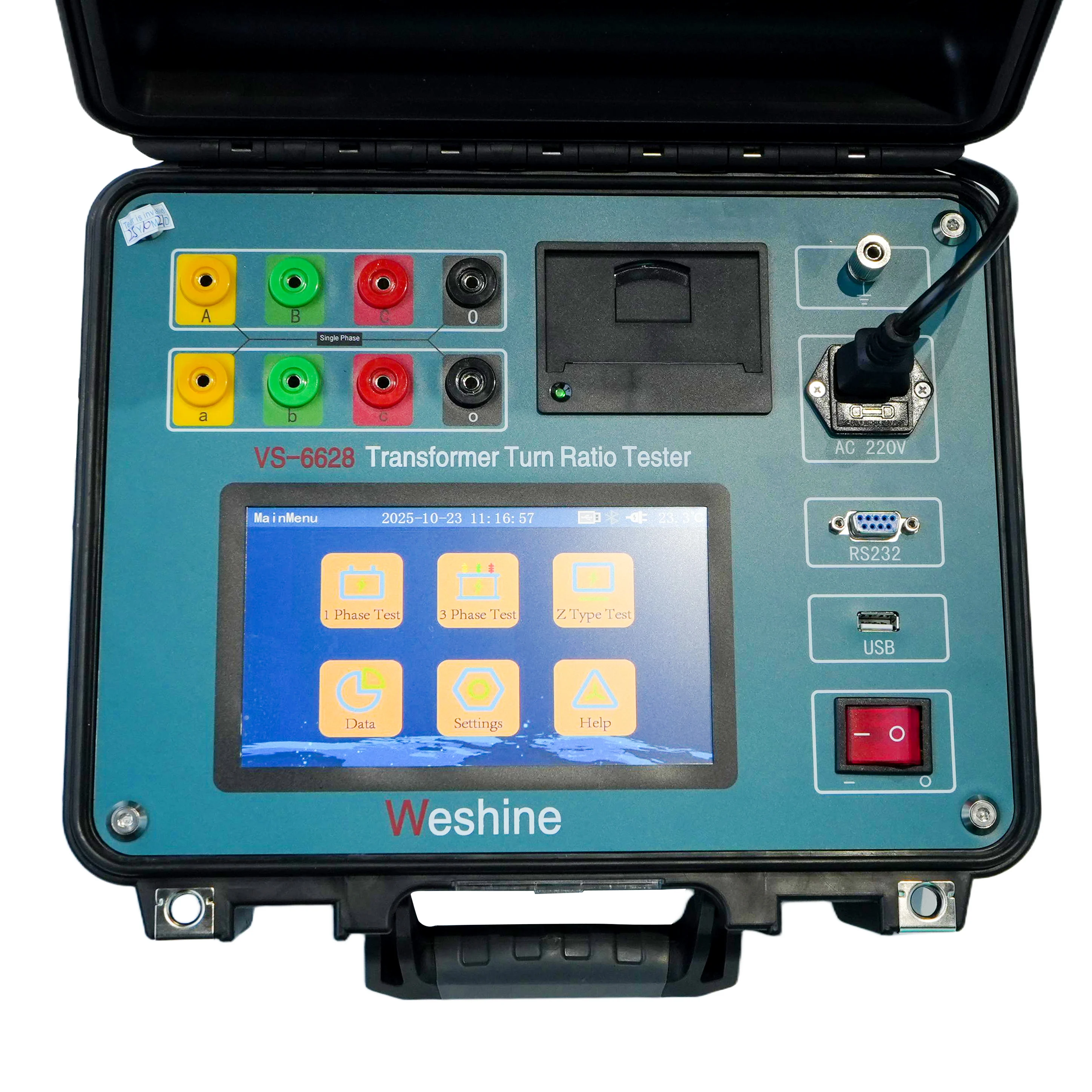 TTR Digital Three Phase Turn Ratio Tester High Accuracy 0.2% CE for Factory for Device