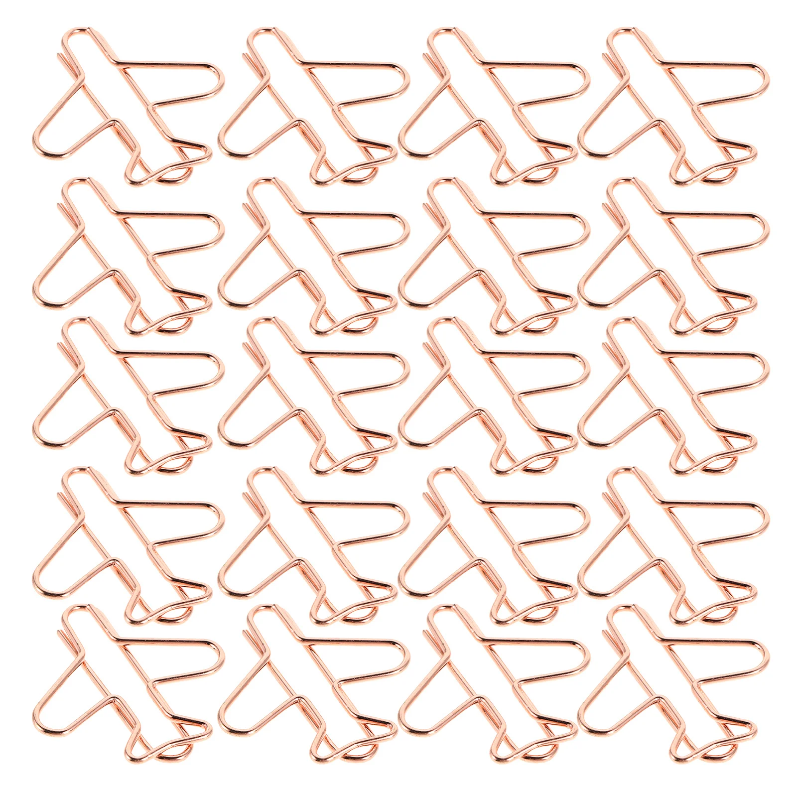 20pcs Airplane Shaped Creative Metal Paper Clips Cute Bookmarks Page Holders For School Office Planner Decorative Stationery