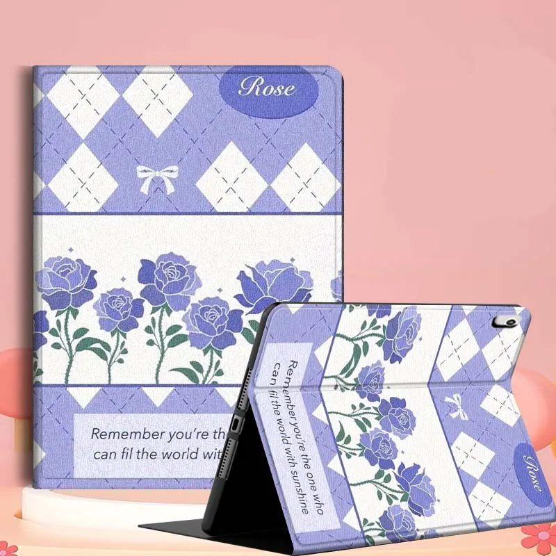 

Diamond Floral Design For iPad mini Air 1 2 3 4 5 6 7 6th 7th 9 11 13 M3 M2 gen 7.9 8.3 10.9 Inch 2025 Tablet Case