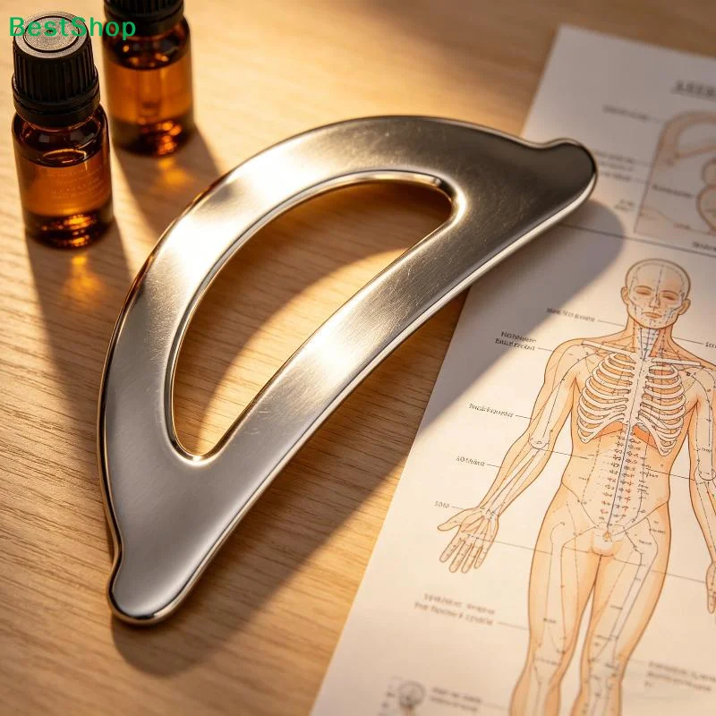 

☽Muscle Scraper Tool Stainless Steel Gua Sha For Physical Therapy & Deep Tissue Massage Body Gua Sha Tools With Felt Bag
