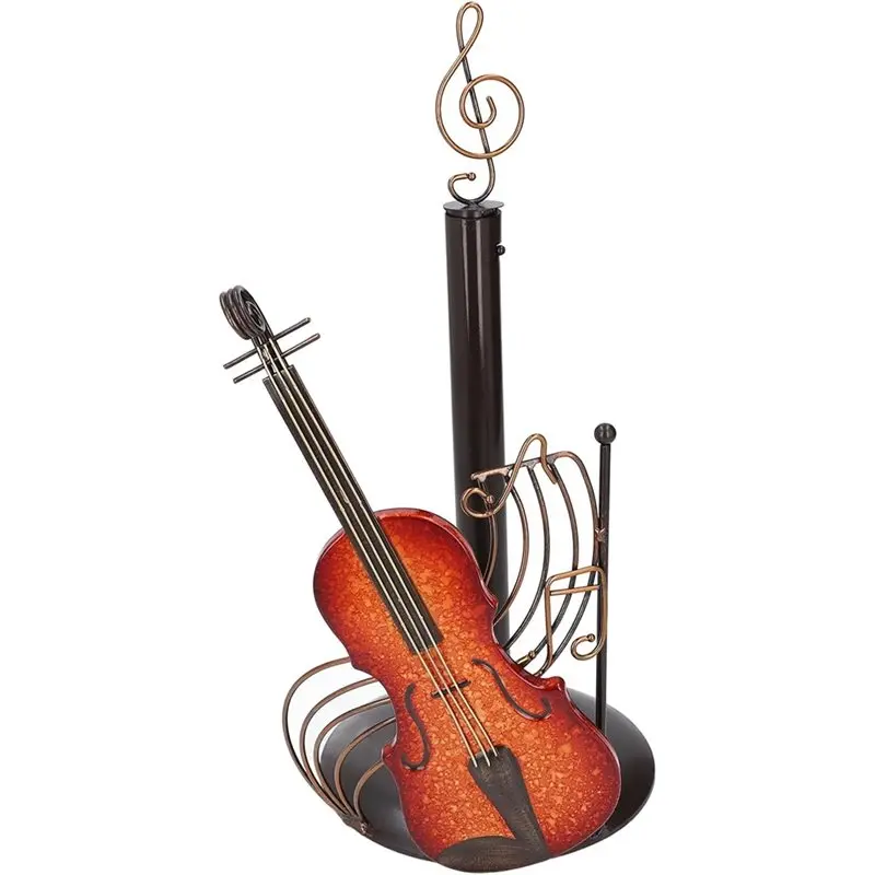 

A84X-Iron Paper Towel Holder-Countertop Roll Dispenser Shape Sturdy Matte Black Stand For Small Kitchen& RV Use