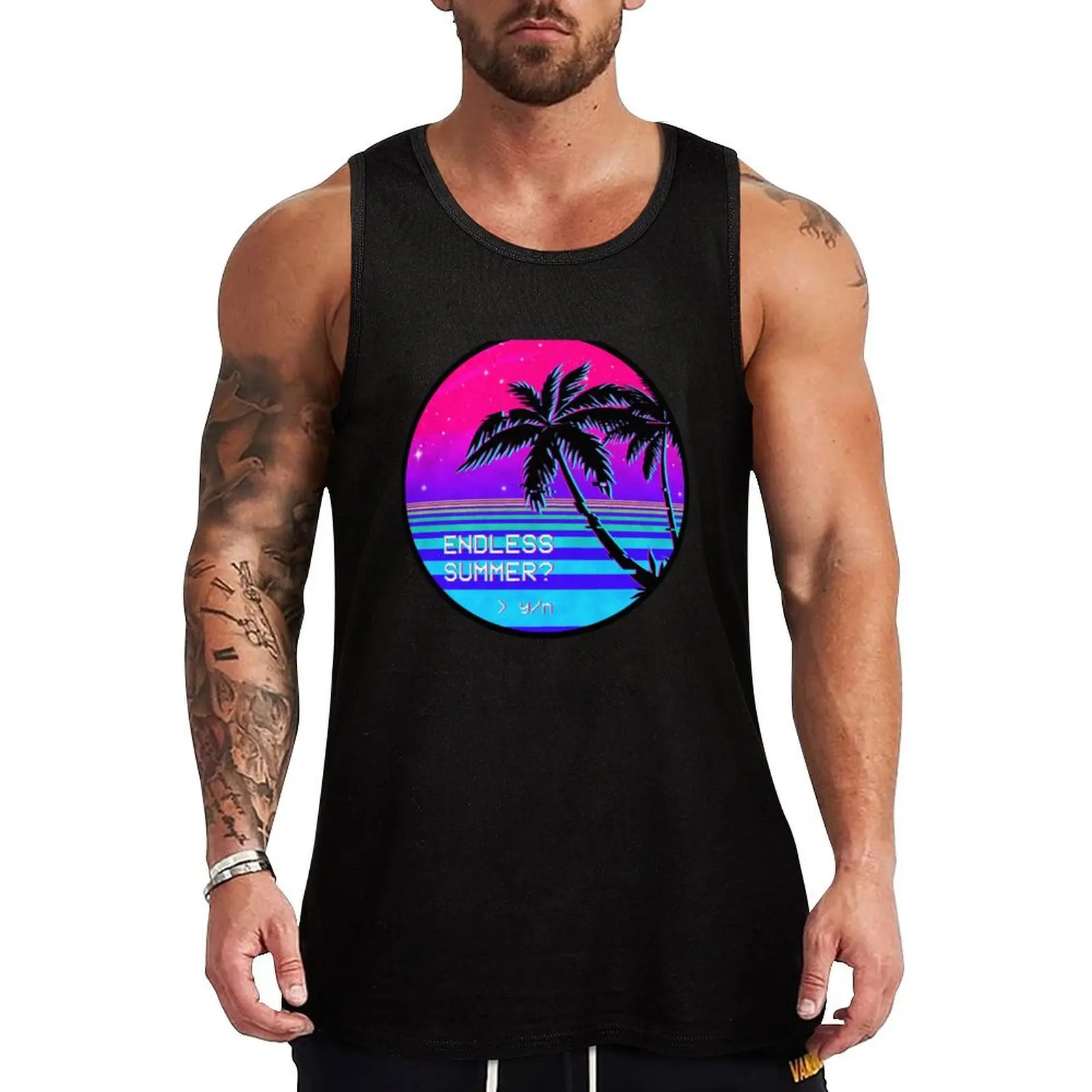 

Endless Summer (Vaporwave) Tank Top muscular man summer clothes for men Men's sleeveless gym shirts fashion 2024 man