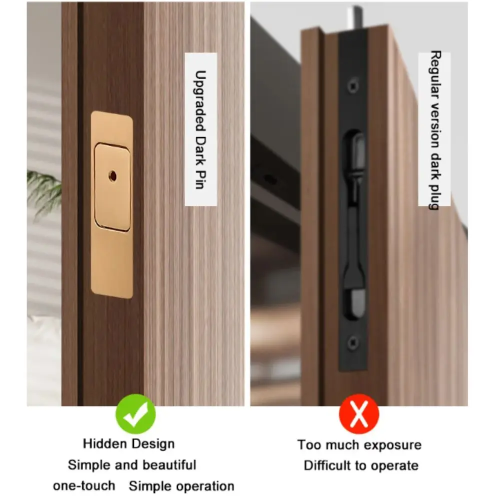 Magnetic Automatic Invisible Magnetic Lock Silent Operation Push-Open Design Door Lock System One Press Open Anti-theft Function