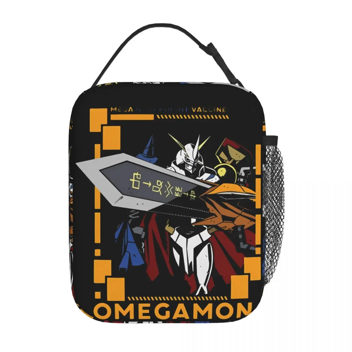 Digimon Omnimon Variants Omnimon Insulated Lunch Bags High Capacity Reusable Thermal Bag Tote Lunch Box Beach Bento Pouch