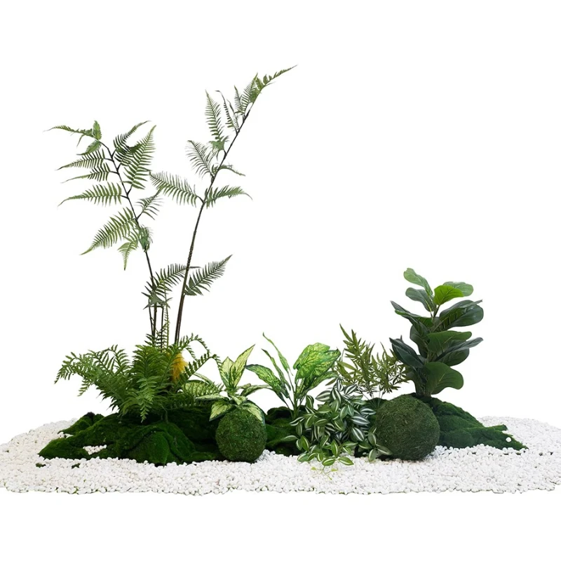 fake green plant decoration simulation indoor entrance landscape plant landscaping fake tree simulation tree combination