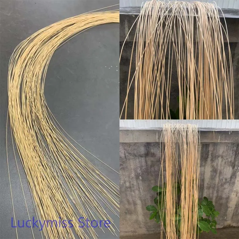 1mm Diameter Round Bamboo Strips Thin Natural Bamboo Splints for DIY Handicraft Lantern Fish Lamp Firework‑Shaped Handmade Decor