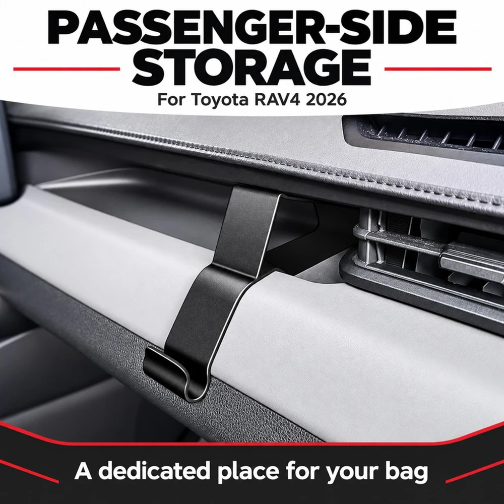 Heenvn For Toyota RAV4 2026 Glove Box Hook Dashboard Air Vent Mount ABS Passenger Bag Hanger Clip On Air Outlet Accessories