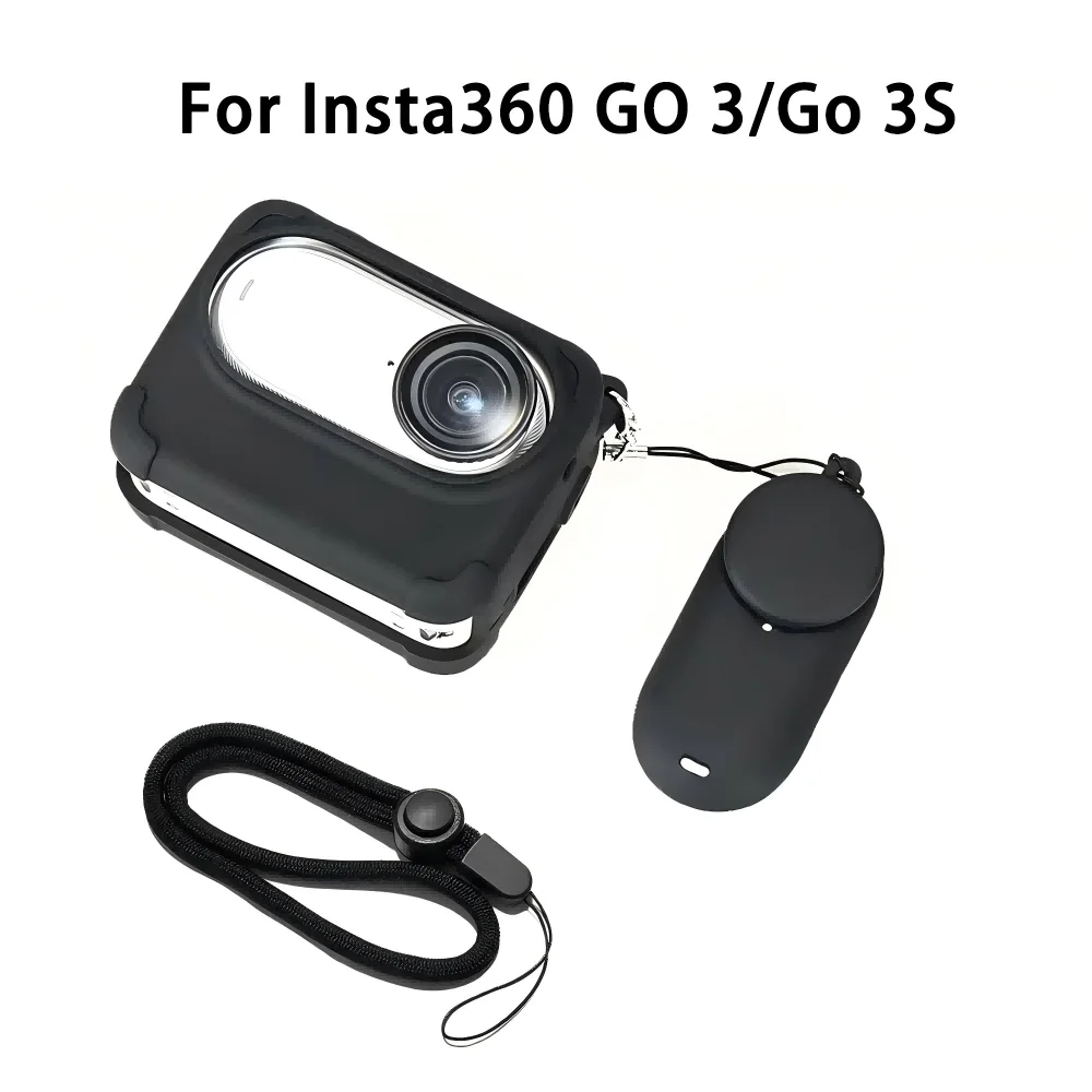 

For Insta360 GO 3/GO3S Accessories Soft Shell Case with Lens Cap Rubber Silicone silica gel Housing Protector For Insta 360 go3S
