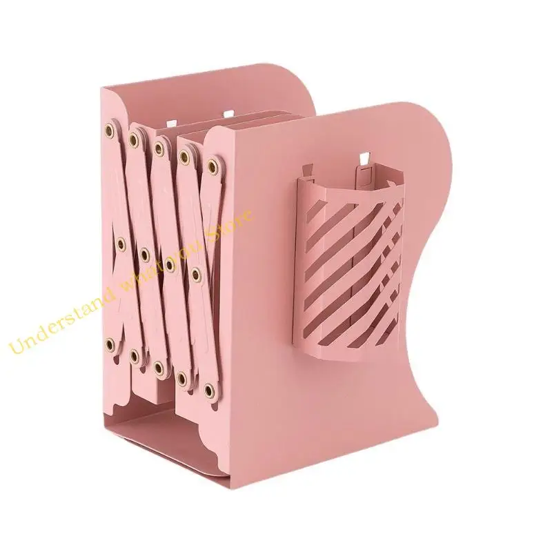 

J60A Decorative Adjustable Bookends for Heavy Books Anti-Slip Metal Book Stoppers Holders for Bookcase Bookshelves