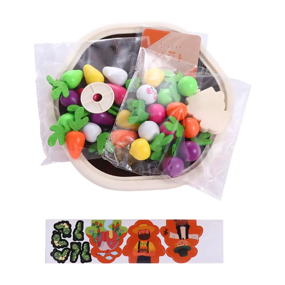 Giocattoli Interessanti Educazione precoce Fattoria Tirare il ravanello Gioco di memoria vegetale Tirare i giocattoli del ravanello Giocattoli di interazione genitore-figlio