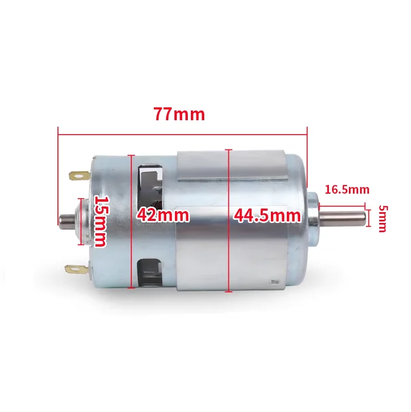 DC Motor Spindle Motor 775 Large Torque High Power Electronic Component Motor 3000-12000 RPM Motor Ball Bearing