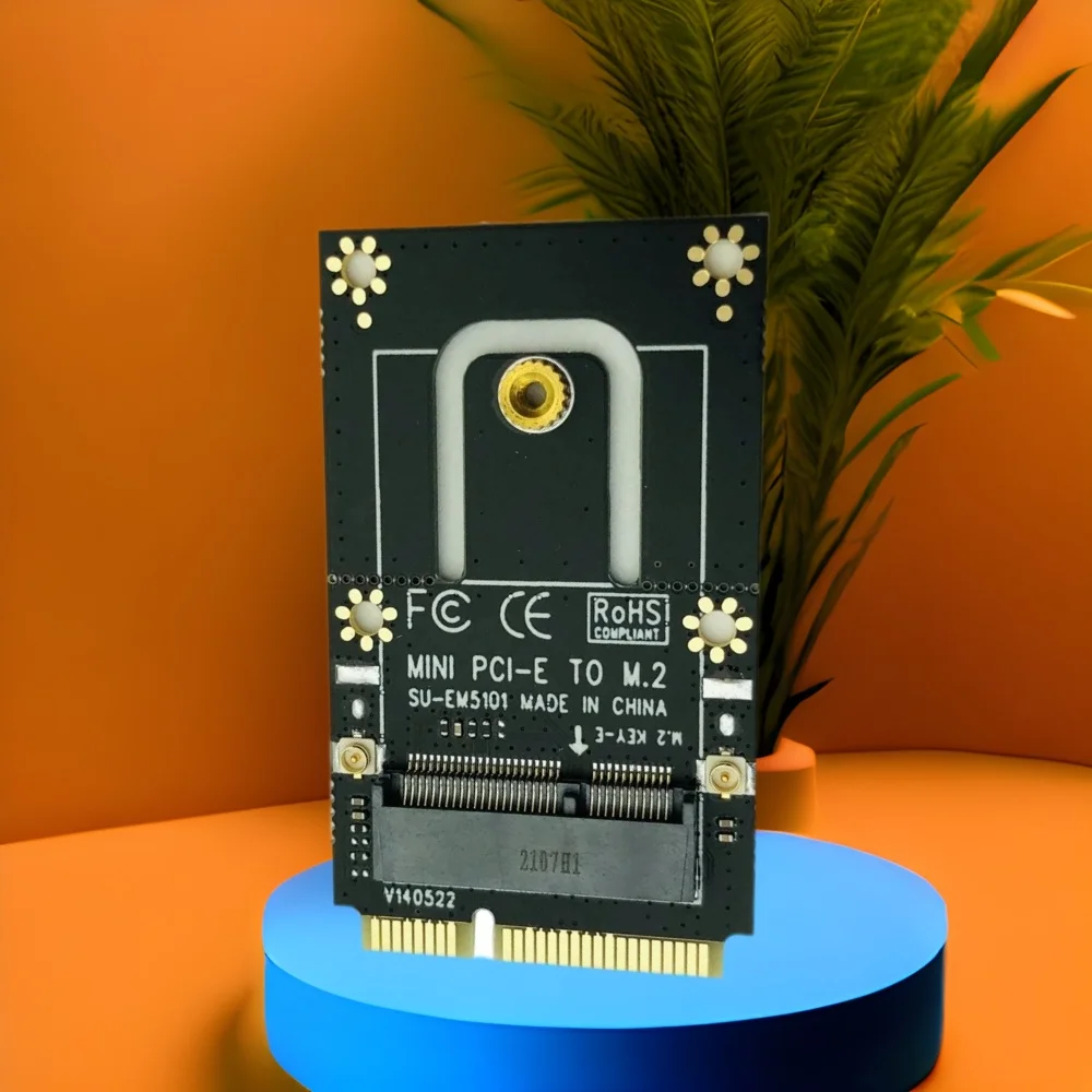 

Mini PCIE to M.2 Key E Expansion Card Riser with GEN 4 IPEX Antenna Port Support M2 A+E Key Wifi Network Card for Desktop Laptop