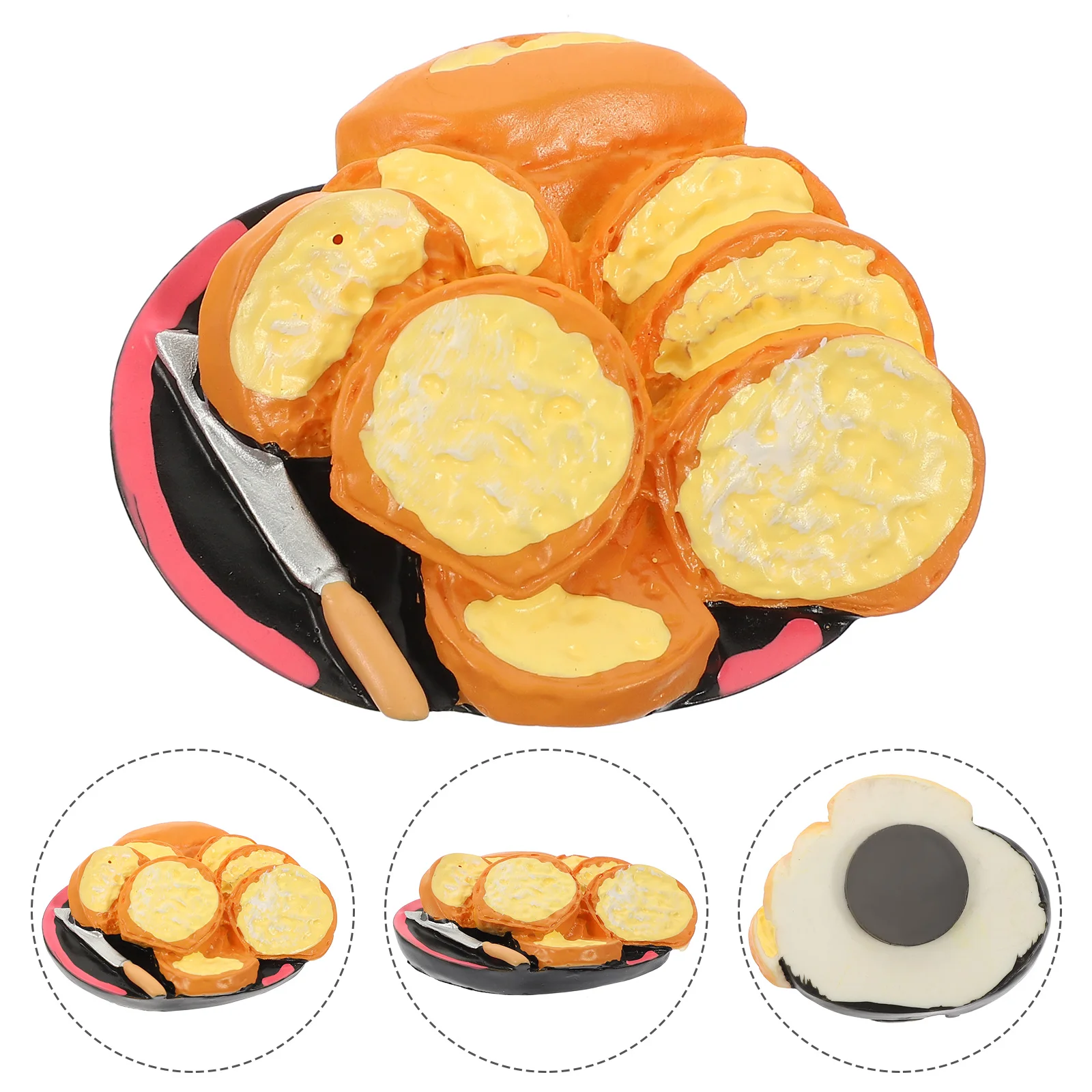

Magnet 3D Simulated Food Tiles Shaped Magnets Refrigerator Decor Fridge Ornament Decorative