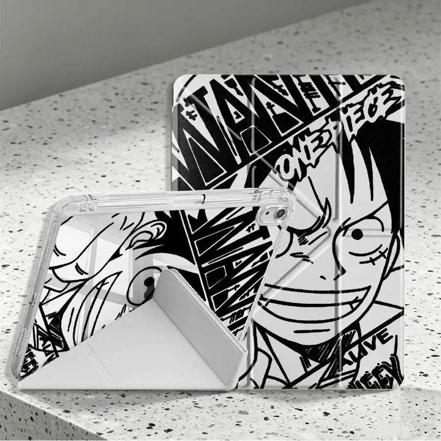 One Piece Fashion Luffy Tablet Case For Samsung Galaxy Tab S7 FE A8 A11 S8 A9 Plus S10 Lite S9 Plus With Pen Slot Cover