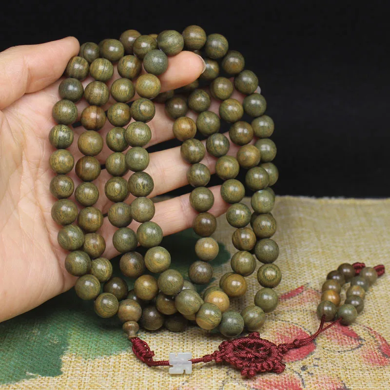 

Natural American Green Sandalwood Beads Bracelet Prayer Beads for Men Women 2026 Gifts