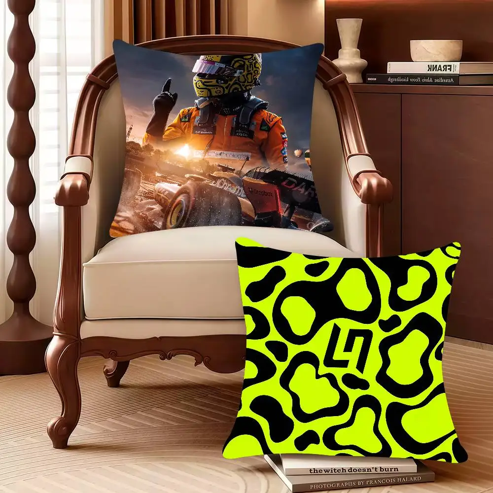 Racing Driver L-LandoS N-Norris 4 Pillow Case Decor Protective Covers Comfortable soft for Sofa Living Room Home office
