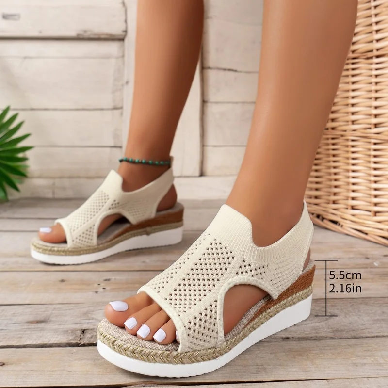 Women Wedge Sandals Summer Fashion All-match Heel Women Casual Open Toe Sandals Roman Platform Women Shoes Sandalias De Mujer