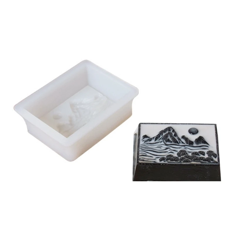 

Landscape Painting Silicone Molds Mousses Cake Mould Making Soap Molds Dropship