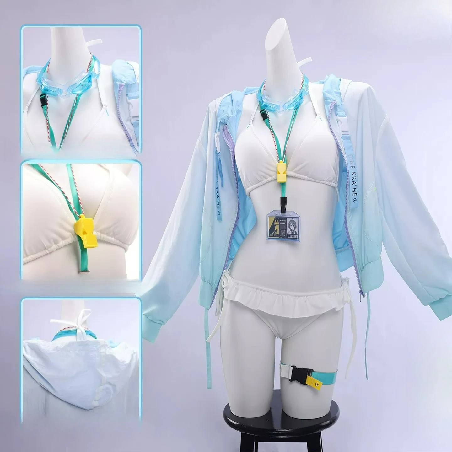 

【In Stock】La Pluma ‌Cosplay Arknights: Endfield Full Set, Sexy Swimsuit Women Anime Game Halloween With Props Clothing XS-3XL