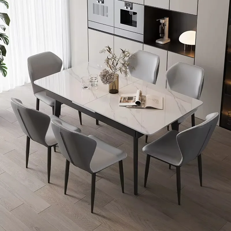 

Wholesale Rock Slab Dinning Table Dinner Set Luxury Dining Table Expandable Foldable Nordic Modern Dinner Table For Small Room