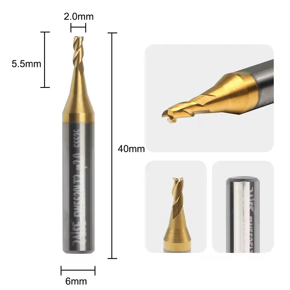 Xuri MILLING CUTTER UNTUK MESIN CNC KUNCI MOBIL 1.0MM 1.5MM 2.0MM 2.5MM