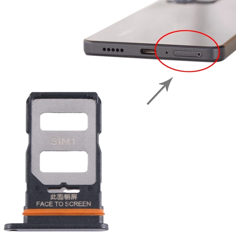 SIM Card Tray For Xiaomi Redmi Note 12 Pro 5G Global Phone SIM1 + SIM2 Card Tray Replacement Part