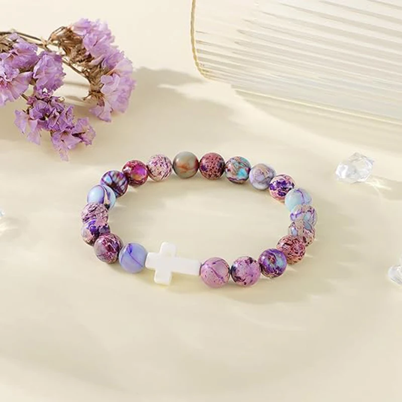 سوار دائري أنيق من حجر الإمبراطور الطبيعي للنساء والرجال في الفصول الأربعة كتلة ألوان ملونة للجنسين