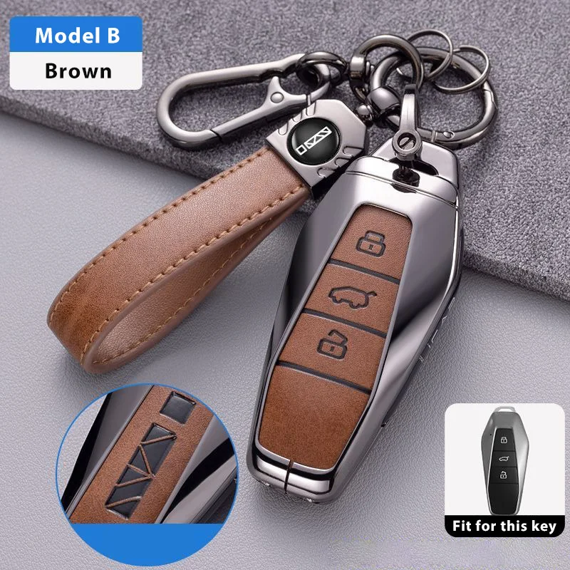 for Chery ICar 03 ICAR03 AIQAR EQ7 EQ5 EQ3 Zinc Alloy Car Key Fob Case Remote Cover Shell Keychain Key Ring Holder Accessories