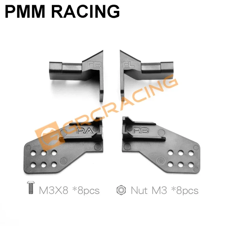 

4pcs Rubber Front Rear Mudguard Bracket for 1/10 Rc Crawler Car Traxxas Trx-4 Trx4 D110 82056-4 Trx6 Upgraded Parts Refit Set