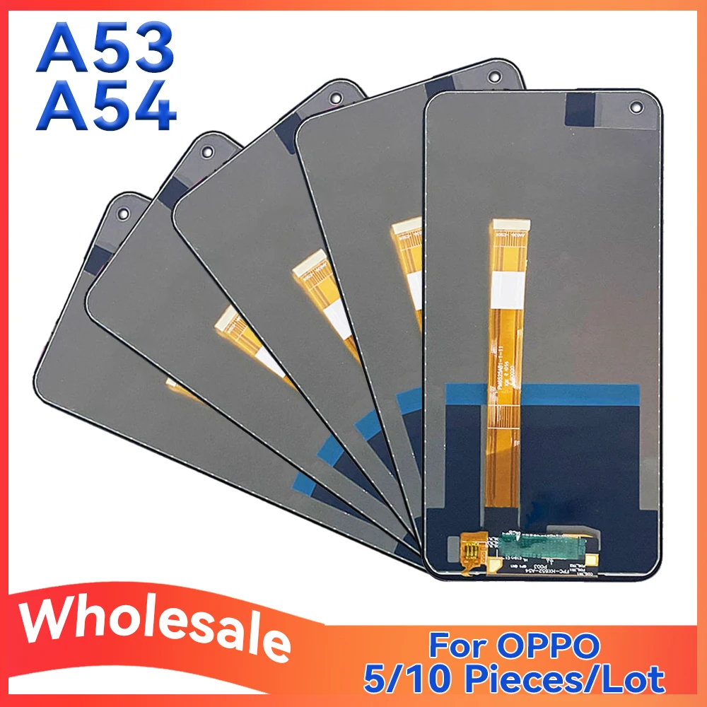 

Оптовая продажа, партия 5/10 шт. для OPPO A54 4G 5G, ЖК-дисплей с сенсорной сборкой для мобильного телефона A53 5G