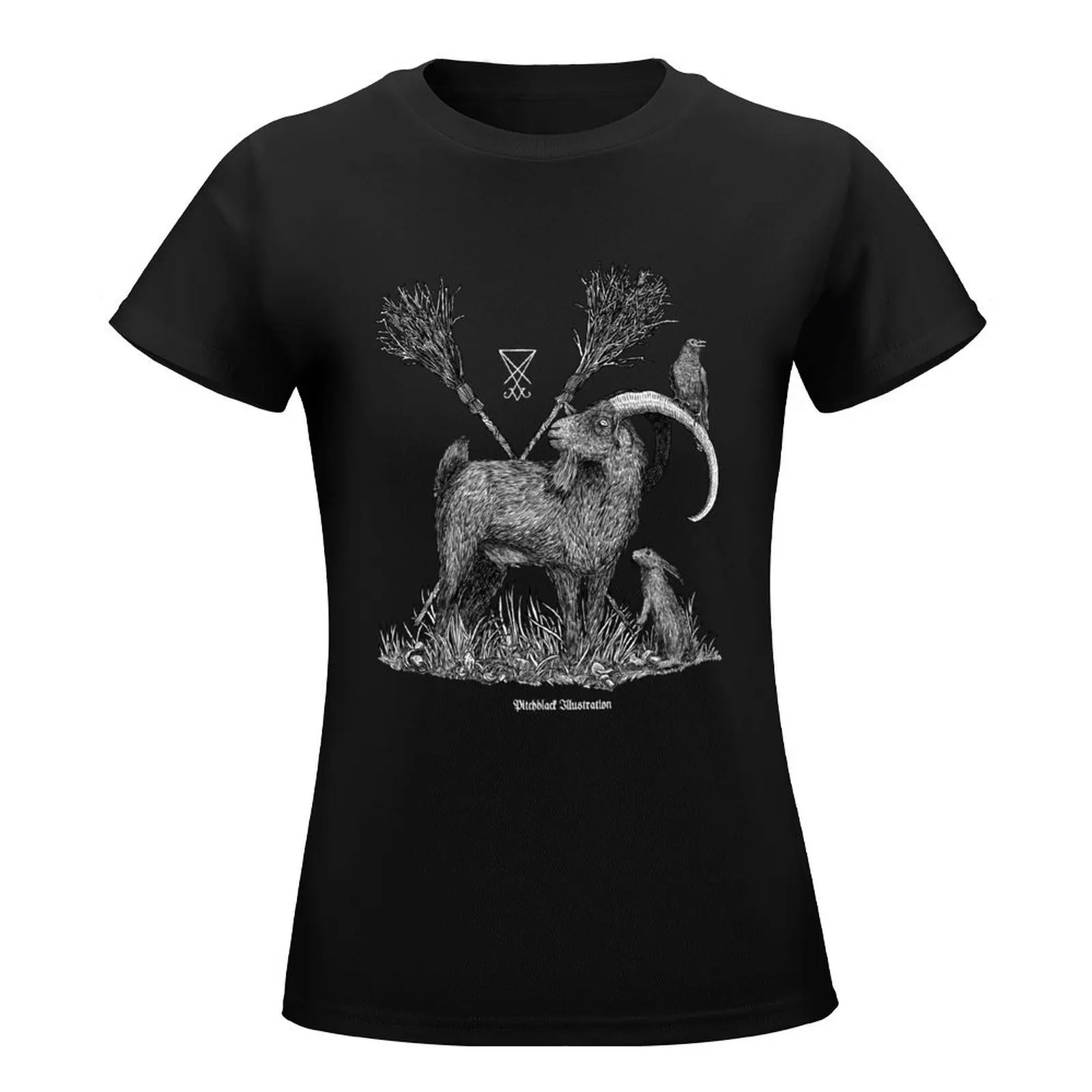 Black Phillip T-Shirt Blouse animal print Women's clothing