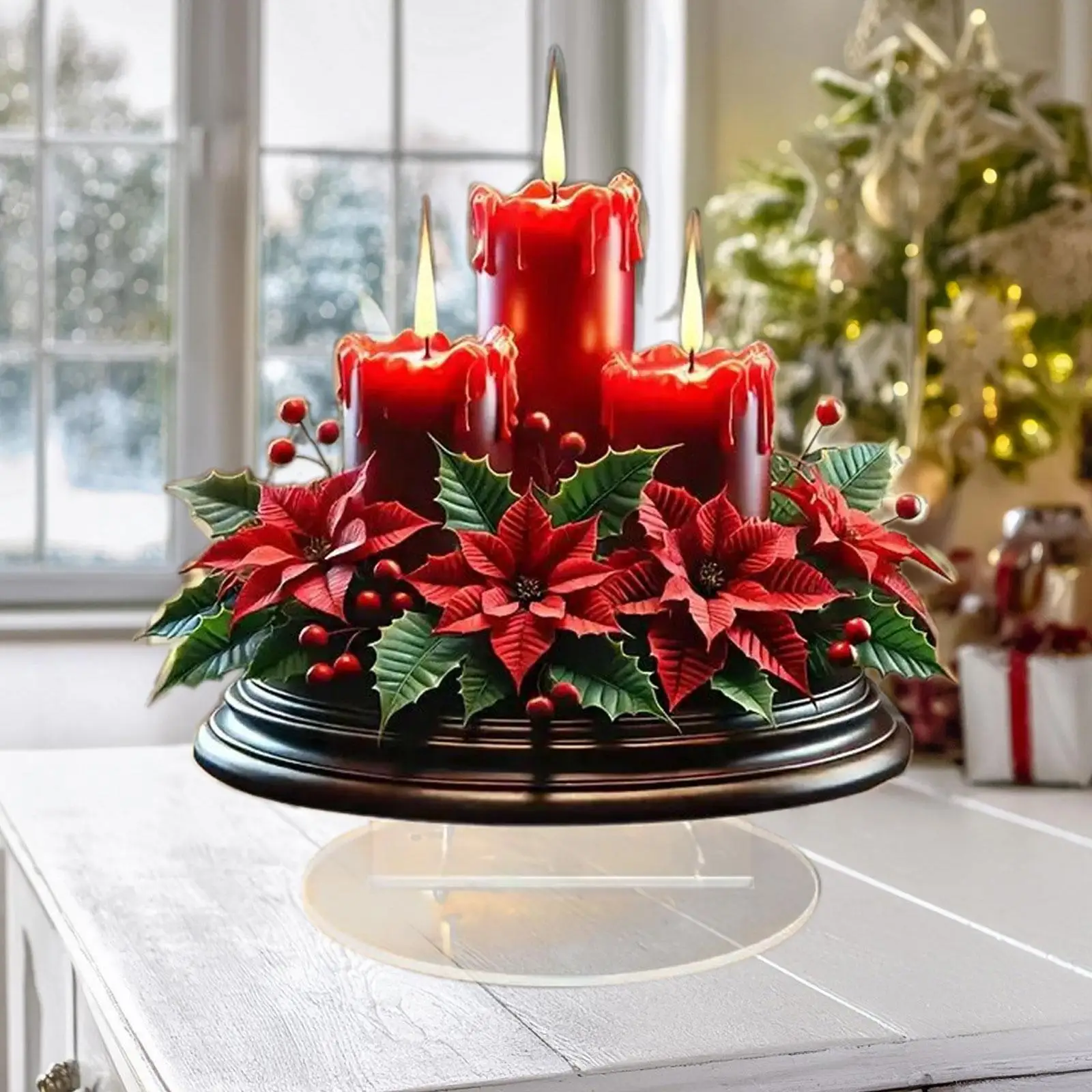 2D Flat Acrylic Plaque Christmas Decoration Waterproof Desk Decor Ornament for Room Decorations Home Interior