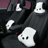 Cartoon car headrest neck pillow cute plush dog comfortable car headrest four seasons general car headrest