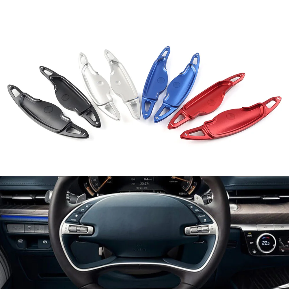 

Aluminum Alloy Car Steering Wheel Paddle Shifter Extension For Genesis GV70 GV80 2022-2023 G80 2019-2020